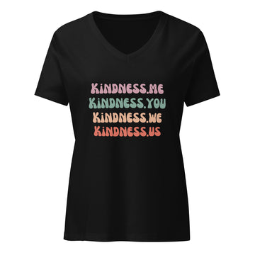 THE ORGINAL Kindness 4 All Women’s Relaxed V-Neck T-Shirt